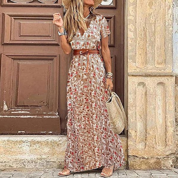 casual dresses boho paisley print women elegant v neck short sleeve belt large hem long summer vintage beach party maxi 230511, Black;gray
casual dresses boho paisley print women elegant v neck short sleeve belt large hem long summer vintage beach party maxi 230511, Black;gray