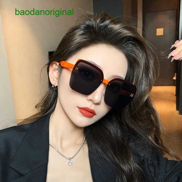 hemres designer sunglasses frameless high sense big anti ultraviolet women's round face sunscreen in summer sunglasses, White;black
hemres designer sunglasses frameless high sense big anti ultraviolet women's round face sunscreen in summer sunglasses, White;black