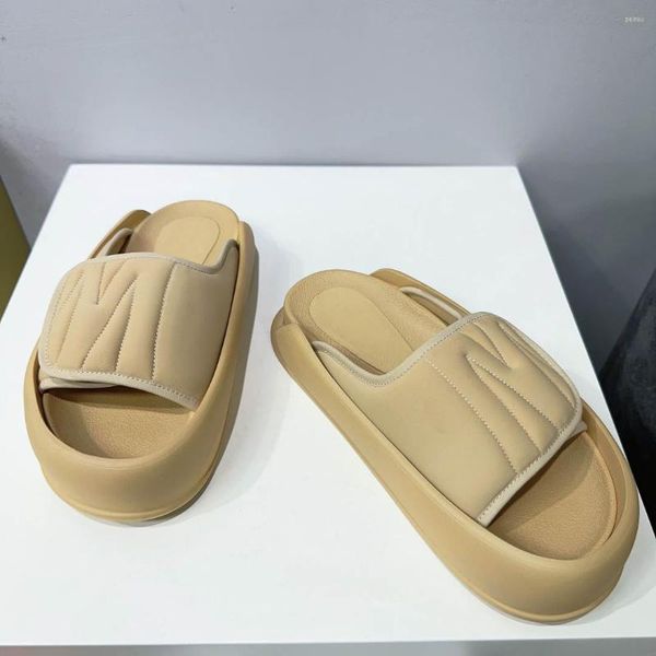 slippers 2023 spring summer thick bottom casual solid color round toe shoes for women slip-on genuine leather platforms, Black
slippers 2023 spring summer thick bottom casual solid color round toe shoes for women slip-on genuine leather platforms, Black