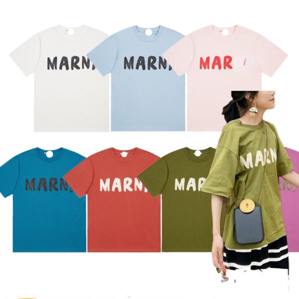 marn t-shirt men's and women's letter printing t-shirts summer loose short sleeve round neck versatile printed vhz2, White;black
marn t-shirt men's and women's letter printing t-shirts summer loose short sleeve round neck versatile printed vhz2, White;black