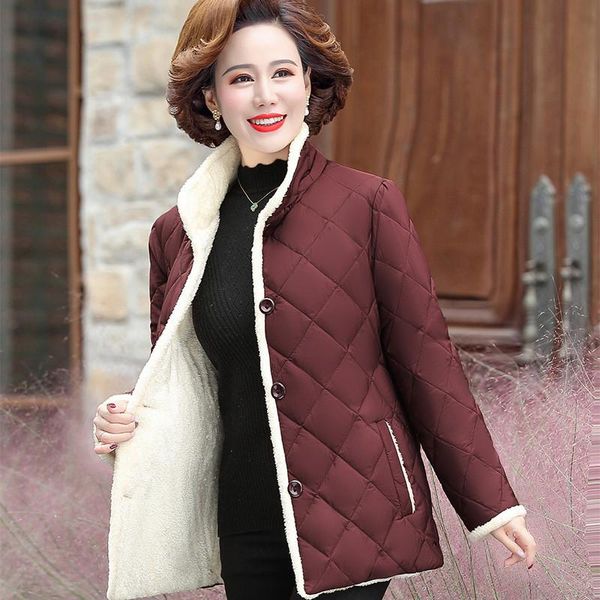 leather fdfklak fashion autumn winter warm longsleeved jacket middle aged women parkas velvet cotton coat jaqueta feminina xl5xl, Black
leather fdfklak fashion autumn winter warm longsleeved jacket middle aged women parkas velvet cotton coat jaqueta feminina xl5xl, Black
