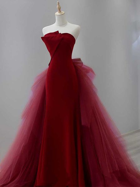 toast dress wine red bra 2023 new wedding engagement fishtail dress temperament banquet annual meeting long dress, White;black
toast dress wine red bra 2023 new wedding engagement fishtail dress temperament banquet annual meeting long dress, White;black
