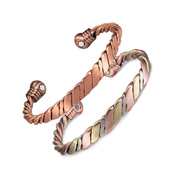 charm bracelets twisted copper magnet adjustable arthritis health pure for pain relief open cuff energy women 230511, Golden;silver
charm bracelets twisted copper magnet adjustable arthritis health pure for pain relief open cuff energy women 230511, Golden;silver