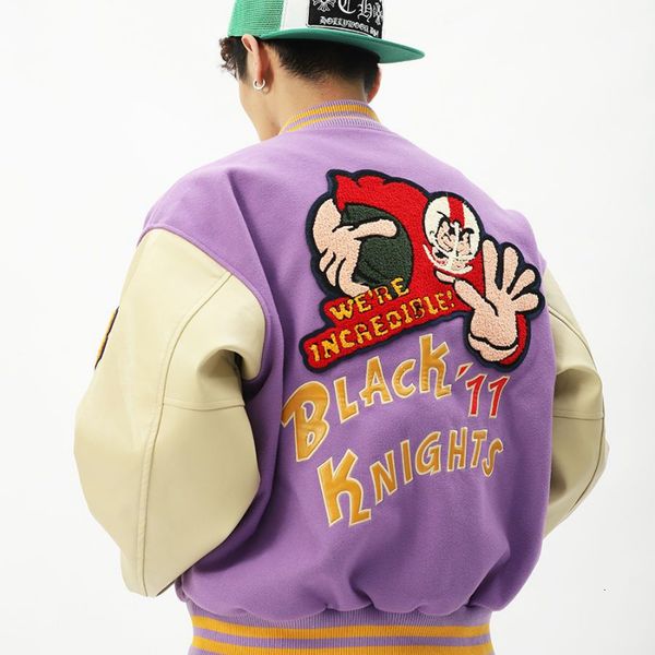 men's jackets letter flocking embroidery pu baseball uniform jackets men hip-hop street loose splicing all-match jacket mens 230511, Black;brown
men's jackets letter flocking embroidery pu baseball uniform jackets men hip-hop street loose splicing all-match jacket mens 230511, Black;brown