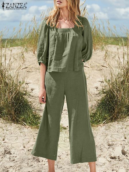 women's two piece pants zanzea summer elegant matching sets women square neck blouse pants sets 2pcs urban tracksuit solid loose trouse, White
women's two piece pants zanzea summer elegant matching sets women square neck blouse pants sets 2pcs urban tracksuit solid loose trouse, White