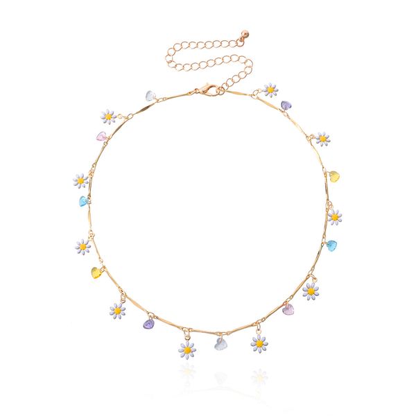 necklace for women luxury designer colorful jewel chain necklace female simple temperament painted drop glaze flower necklace adjustable len, Silver
necklace for women luxury designer colorful jewel chain necklace female simple temperament painted drop glaze flower necklace adjustable len, Silver