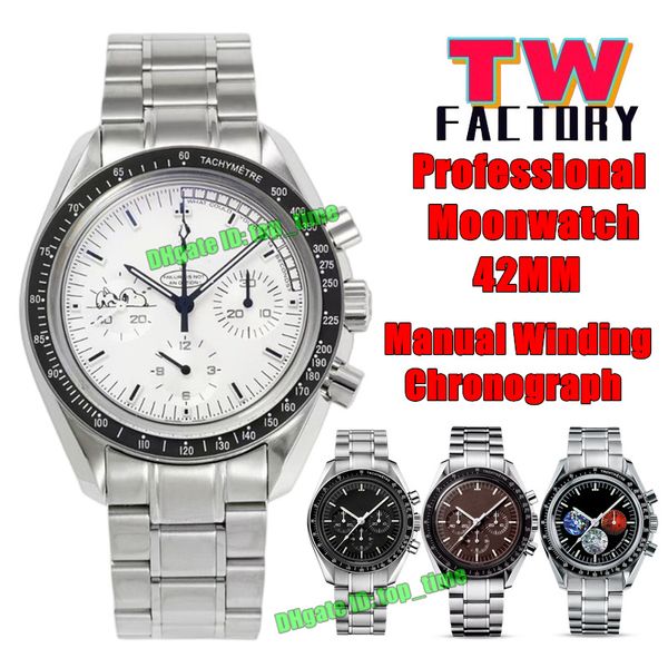 tw factory watches twf professional 42mm moonwatch mechanical hand-winding chronograph mens watch white dial 316l stainless steel bracelet g, Slivery;brown
tw factory watches twf professional 42mm moonwatch mechanical hand-winding chronograph mens watch white dial 316l stainless steel bracelet g, Slivery;brown