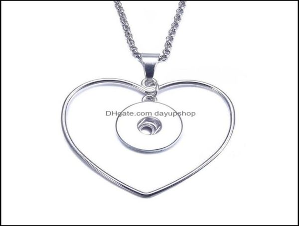 pendant necklaces noosa snap button jewelry heart circle necklace with link leather chain fit 18mm women drop delivery 202 dayup1641713, Silver
pendant necklaces noosa snap button jewelry heart circle necklace with link leather chain fit 18mm women drop delivery 202 dayup1641713, Silver