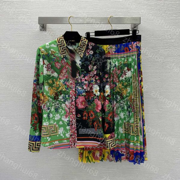 23ss shirt set womens designer clothing women set diamond-studded beaded lapel long sleeve shirt high waist pleated skirt long half skirt se, White
23ss shirt set womens designer clothing women set diamond-studded beaded lapel long sleeve shirt high waist pleated skirt long half skirt se, White