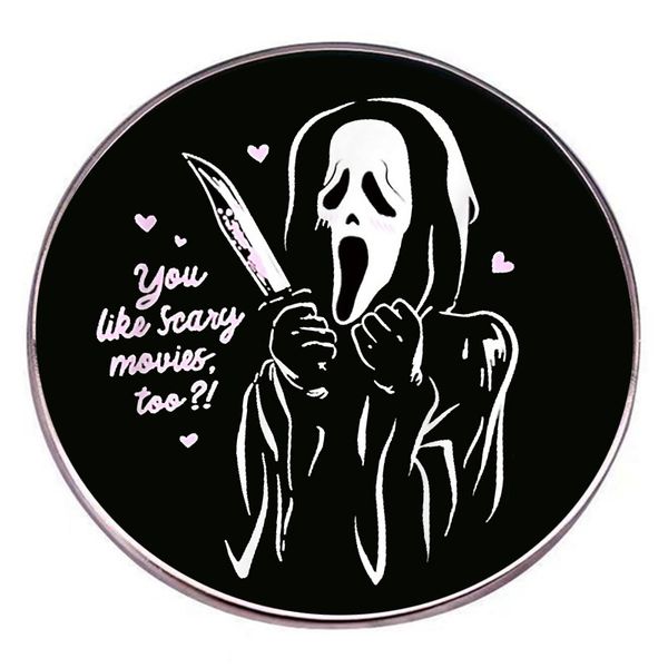 you like scary movies too brooch cute anime movies games hard enamel pins collect metal cartoon brooch backpack hat bag collar lapel badges, Blue
you like scary movies too brooch cute anime movies games hard enamel pins collect metal cartoon brooch backpack hat bag collar lapel badges, Blue