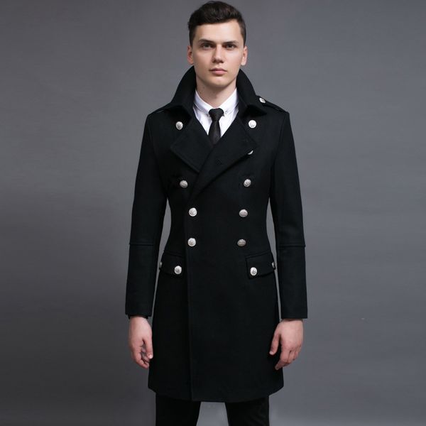 long woolen overcoat for men autumn and winter clothing double breasted coat retro europe trend wool trench black green, Tan;black
long woolen overcoat for men autumn and winter clothing double breasted coat retro europe trend wool trench black green, Tan;black