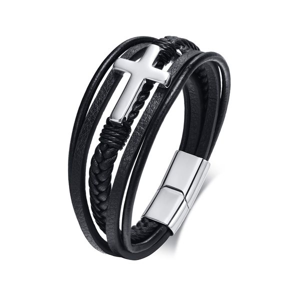 stainless steel cross multilayer leather bracelet black men's jewelry boyfriends gifts magnetic closure bracelets 7.87inch son graduati
stainless steel cross multilayer leather bracelet black men's jewelry boyfriends gifts magnetic closure bracelets 7.87inch son graduati