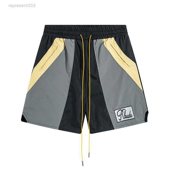 rhude shorts american niche trendy embroidered color matching tie up elastic men's and casual sports shorts uza4, White;black
rhude shorts american niche trendy embroidered color matching tie up elastic men's and casual sports shorts uza4, White;black