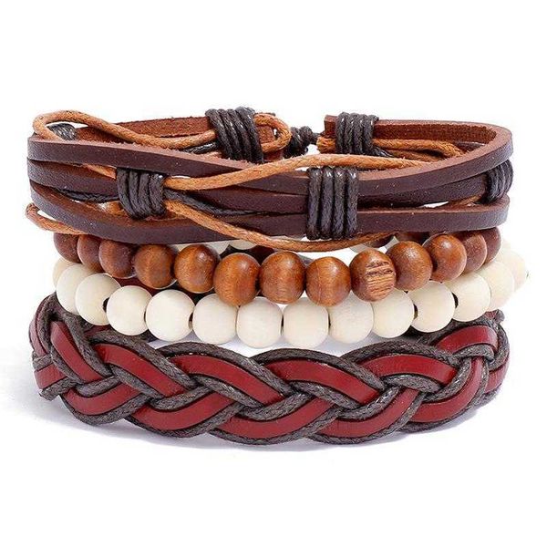 simple vintage weave personalized leather bracelet diy combination 4 piece mens ornament accessories wholesale, Golden;silver
simple vintage weave personalized leather bracelet diy combination 4 piece mens ornament accessories wholesale, Golden;silver