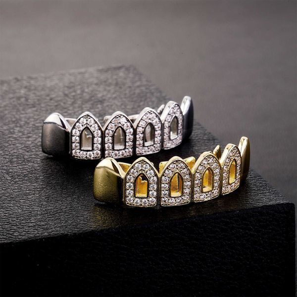 hip hop hollow iced out up vampire 6 tooth grills diamond dental mouth teeth grillz braces set 14k real gold plated cubic zirconia halloween, Black
hip hop hollow iced out up vampire 6 tooth grills diamond dental mouth teeth grillz braces set 14k real gold plated cubic zirconia halloween, Black