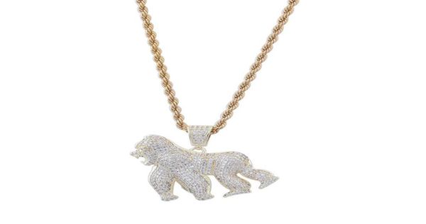 hip hop 14k gold plated gorilla pendant necklace iced out all zircon brass gold silver plated charm animal necklace for men women6479394
hip hop 14k gold plated gorilla pendant necklace iced out all zircon brass gold silver plated charm animal necklace for men women6479394