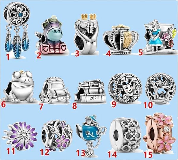 925 silver beads charms fit pandora charm new doll beaded style diy beads love heart blue crysta, Black
925 silver beads charms fit pandora charm new doll beaded style diy beads love heart blue crysta, Black