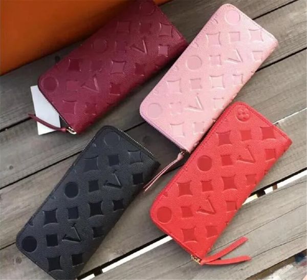 women luxurys designers wallets gradient flowers letters logos embossed luisvutton money purses credit card holder long zipper wallet with v, Red;black
women luxurys designers wallets gradient flowers letters logos embossed luisvutton money purses credit card holder long zipper wallet with v, Red;black