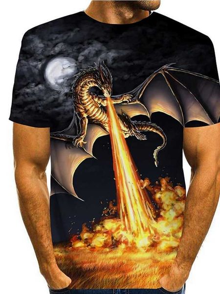 rukas t-shirt dragon t-shirt graphic printing round neck black 3d printing casual short sleeve holiday printing clothing/summer/original/sum, White;black
rukas t-shirt dragon t-shirt graphic printing round neck black 3d printing casual short sleeve holiday printing clothing/summer/original/sum, White;black