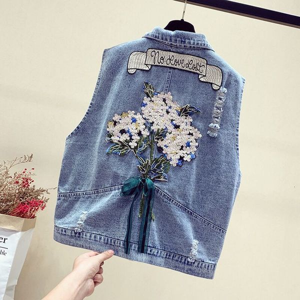 women's vests women's embroidered drill denim vest sleeveless cardigan korean fashion leisure loose plus size waistcoat jacket ret, Black;white
women's vests women's embroidered drill denim vest sleeveless cardigan korean fashion leisure loose plus size waistcoat jacket ret, Black;white