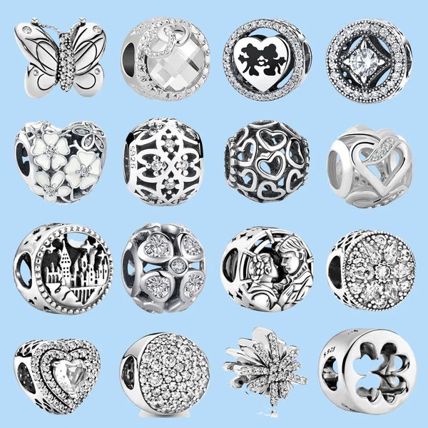 925 sterling silver charms for pandora jewelry beads love white zirconia beads original, Black
925 sterling silver charms for pandora jewelry beads love white zirconia beads original, Black