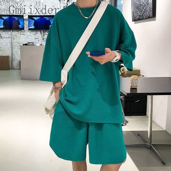men's tracksuits gmiixder oversized waffle set men women's summer casual o-neck short sleeve t-shirt split pants solid tracksuits, Gray
men's tracksuits gmiixder oversized waffle set men women's summer casual o-neck short sleeve t-shirt split pants solid tracksuits, Gray