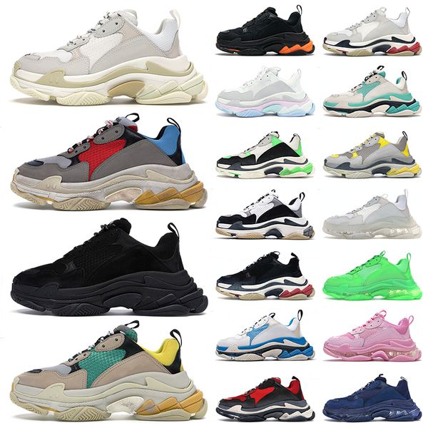triple s designer shoes men women 17fw paris vintage triple-s luxury loafers clear sole crystal bottom old grandpa dad sneakers outdoor trai, Black
triple s designer shoes men women 17fw paris vintage triple-s luxury loafers clear sole crystal bottom old grandpa dad sneakers outdoor trai, Black