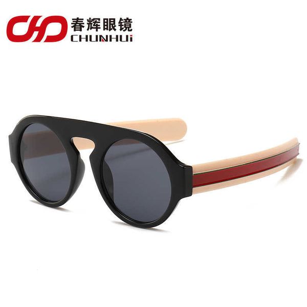 frames new round three color fashion large frame sunglasses for men and women, White;black
frames new round three color fashion large frame sunglasses for men and women, White;black