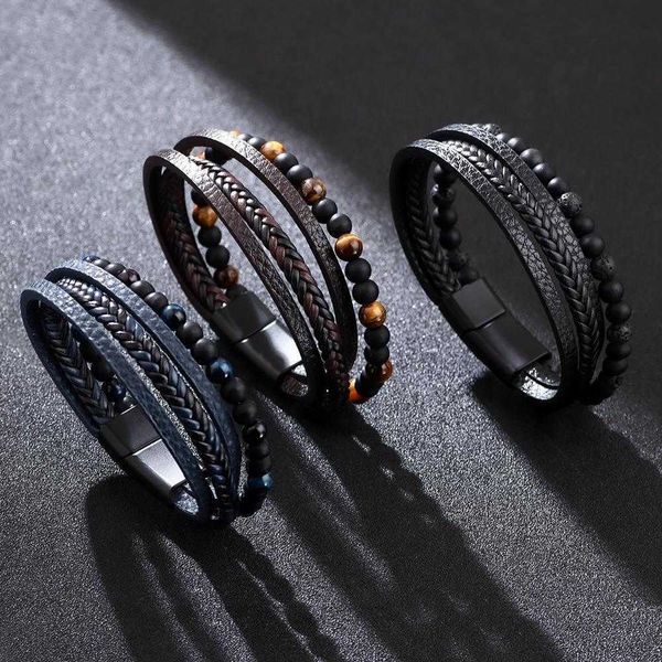 bracelet ins style mens weaving tigereye magnetic snap natural stone pu leather vintage, Golden;silver
bracelet ins style mens weaving tigereye magnetic snap natural stone pu leather vintage, Golden;silver