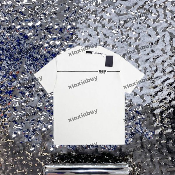 xinxinbuy men designer tee t shirt 23ss stripe print milan short sleeve cotton women gray white black m-2xl, Black;brown 
xinxinbuy men designer tee t shirt 23ss stripe print milan short sleeve cotton women gray white black m-2xl, Black;brown