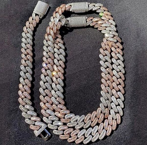 15mm two tone baguette chain cuban link necklace bracelets iced out 14k rose gold cz iced out cubic zirconia hiphop jewelry, Silver
15mm two tone baguette chain cuban link necklace bracelets iced out 14k rose gold cz iced out cubic zirconia hiphop jewelry, Silver