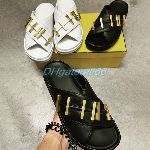 fashion sandal luxury shoe designer woman slipper lady gentlemen f letter graphy leather man slides crossover band golden with box easy to w, Black
fashion sandal luxury shoe designer woman slipper lady gentlemen f letter graphy leather man slides crossover band golden with box easy to w, Black