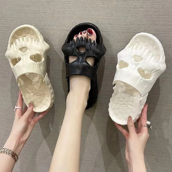 slippers summer women men skull head thick platform home bathroom sandals nonslip flip flops ladies indoor house 230510, Black
slippers summer women men skull head thick platform home bathroom sandals nonslip flip flops ladies indoor house 230510, Black