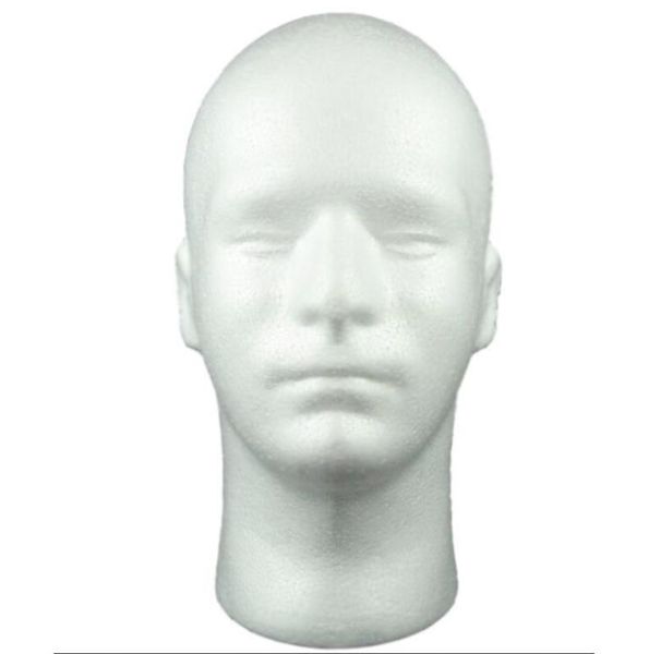 male foam head model practical mannequin dummy hat wig glasses convenient prop display stand for barber shop8158927, White
male foam head model practical mannequin dummy hat wig glasses convenient prop display stand for barber shop8158927, White