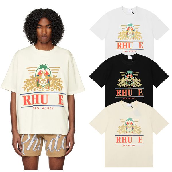men's t-shirt 2023 small fashion long tailed parrot print 230g pure cotton double yarn high street casual versatile short sleeve t-shir, White;black
men's t-shirt 2023 small fashion long tailed parrot print 230g pure cotton double yarn high street casual versatile short sleeve t-shir, White;black