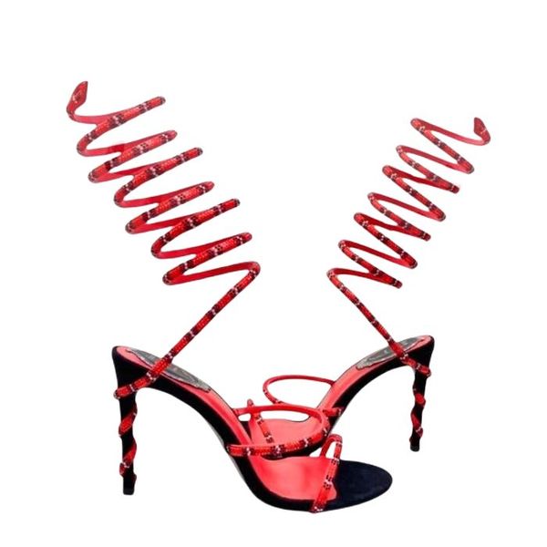 rene caovilla cleo open toe sandals crystal embellished spiral wrap around sandals twining rhinestone sandal women rainbow stiletto heels sh, Black
rene caovilla cleo open toe sandals crystal embellished spiral wrap around sandals twining rhinestone sandal women rainbow stiletto heels sh, Black