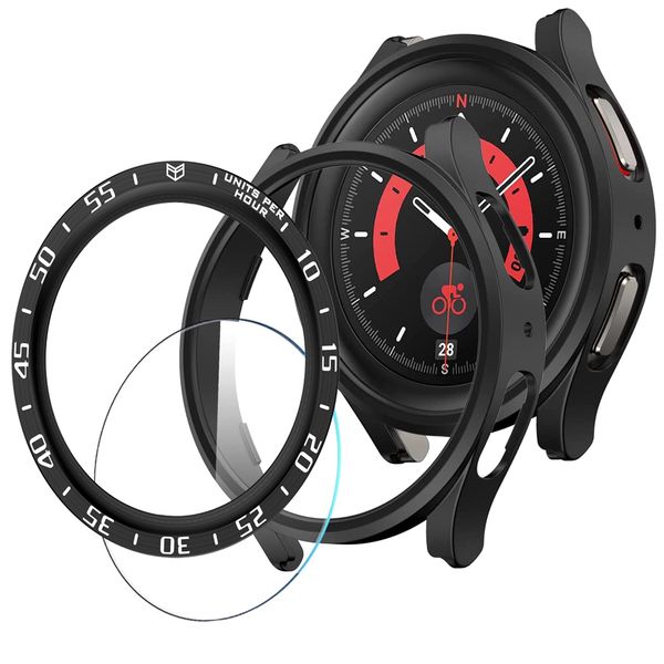 3pcs for samsung galaxy watch 5 pro 45mm case + bezel ring + tempered glass screen protector film for galaxy watch bumper
3pcs for samsung galaxy watch 5 pro 45mm case + bezel ring + tempered glass screen protector film for galaxy watch bumper