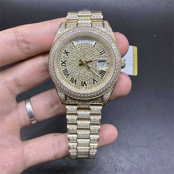 designer mechanical watch r olexs full of diamond men's iced yellow stainless steel case dial roman numerals 41mm wristwatch
designer mechanical watch r olexs full of diamond men's iced yellow stainless steel case dial roman numerals 41mm wristwatch