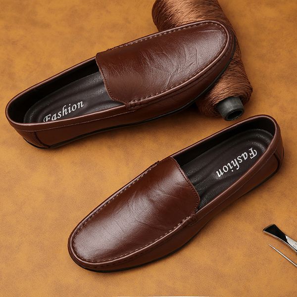 dress shoes men boat shoes business breathable mens loafers shoes moccasins flat shoes casual genuine leather footwear slip on antiskid 2305, Black
dress shoes men boat shoes business breathable mens loafers shoes moccasins flat shoes casual genuine leather footwear slip on antiskid 2305, Black