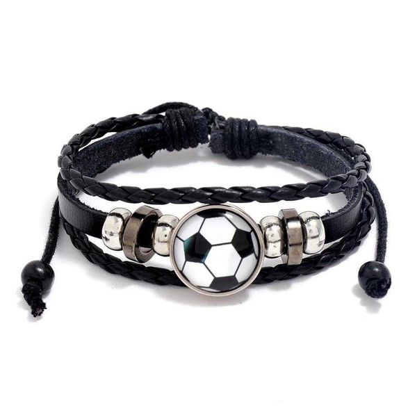 fashion ornament strands personalized beaded football fans peripheral leather bracelet commemorative sports, Black
fashion ornament strands personalized beaded football fans peripheral leather bracelet commemorative sports, Black