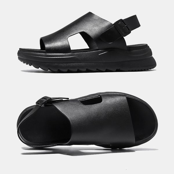 sandals for men summer brand genuine leather casual beach breathable slides #zl82 230510, Black
sandals for men summer brand genuine leather casual beach breathable slides #zl82 230510, Black