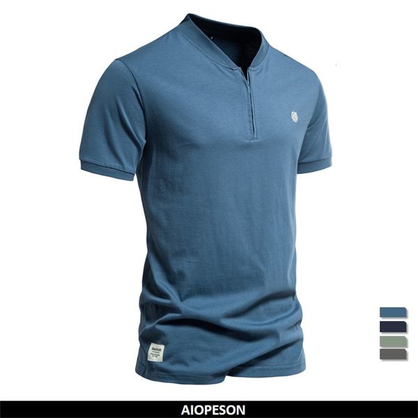 mens tshirts aiopeson 100% cotton tshirt solid color casual vneck zipper t shirt for summer brand tees 230511, White;black
mens tshirts aiopeson 100% cotton tshirt solid color casual vneck zipper t shirt for summer brand tees 230511, White;black