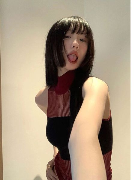women's tanks camis summer y2k aesthetics knitted t-shirt women korean fashion turtleneck tees contrast tank sleeveless thin crop 2305, White
women's tanks camis summer y2k aesthetics knitted t-shirt women korean fashion turtleneck tees contrast tank sleeveless thin crop 2305, White