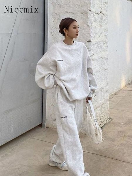 women's two piece pants nicemix american vintage gray casual sports suit female autumn loose grunge o-neck sweatshirt leggings trousers, White
women's two piece pants nicemix american vintage gray casual sports suit female autumn loose grunge o-neck sweatshirt leggings trousers, White