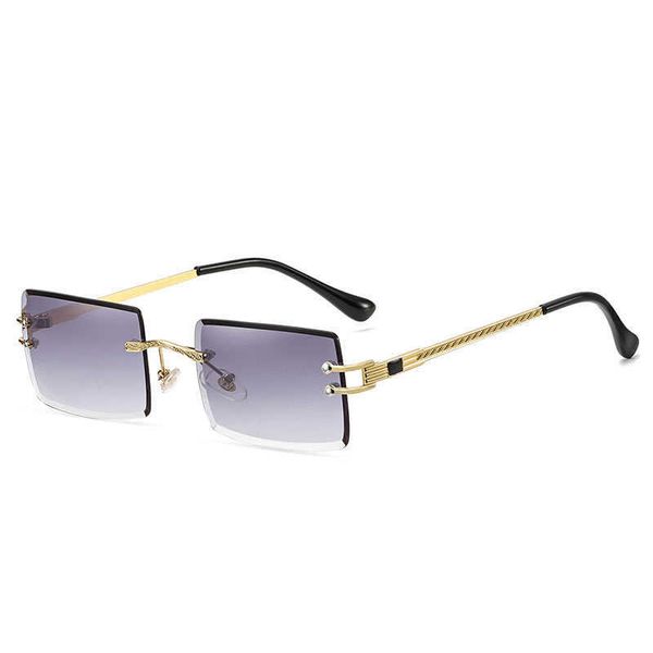 sunglasses 8103 rectangle sunglasses men luxury sun glasses fashion square rimless vintage sunglasses women, White;black 
sunglasses 8103 rectangle sunglasses men luxury sun glasses fashion square rimless vintage sunglasses women, White;black