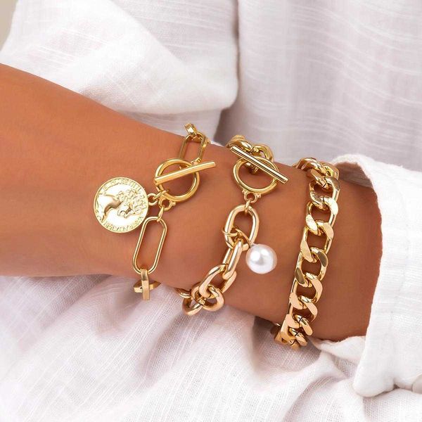 ornament sweet cool portrait imitation chain pearl bracelet set personality cross for women, Black
ornament sweet cool portrait imitation chain pearl bracelet set personality cross for women, Black