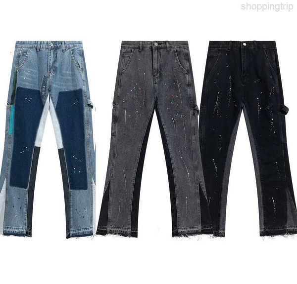 fashion mens designer splicing jeans ripped denim pants luxury hip hop distressed galleryes men women trousersqist, Blue
fashion mens designer splicing jeans ripped denim pants luxury hip hop distressed galleryes men women trousersqist, Blue