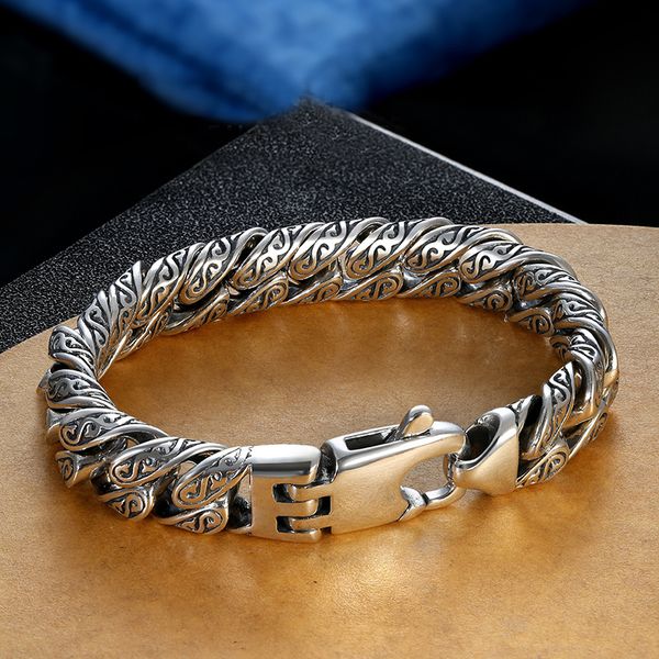 chain qn personalized tang grass pattern bracelet mens thick section boys hiphop street hipster fashion women luxury man 230511, Black
chain qn personalized tang grass pattern bracelet mens thick section boys hiphop street hipster fashion women luxury man 230511, Black