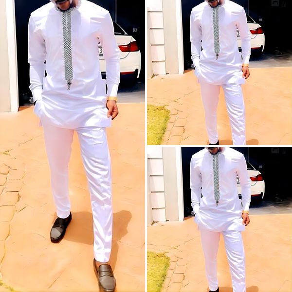 men's tracksuits african national style white embroidered long-sleeved shirt and trousers elegant generous men's 2-piece banquet e, Gray
men's tracksuits african national style white embroidered long-sleeved shirt and trousers elegant generous men's 2-piece banquet e, Gray