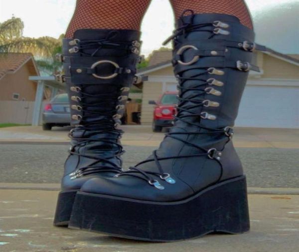 boots platform wedges for women knee high black lace up fashion goth gothic punk shoes girls winter 2022 motorcycle8238316
boots platform wedges for women knee high black lace up fashion goth gothic punk shoes girls winter 2022 motorcycle8238316